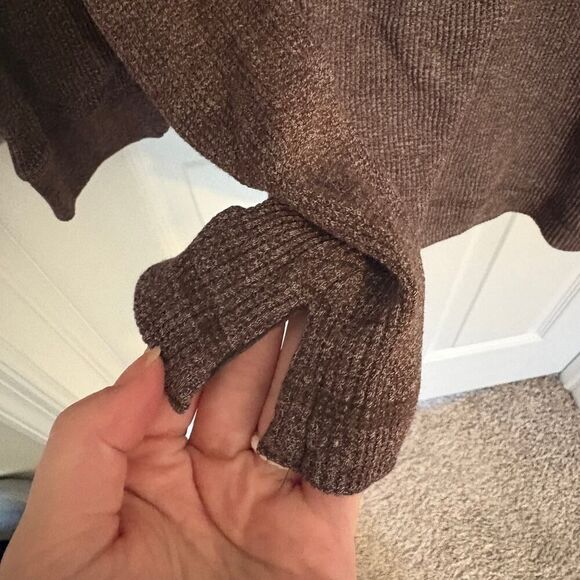 Mountain Ridge Ribbed Long Sleeve Shirt Brown XL - Picture 6 of 8